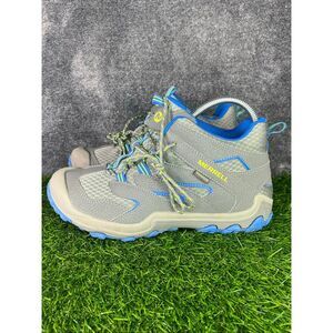 Merrell Hiking Boots Shoes Trail Waterproof Gray Blue Men’s 6.5M/ Women’s 8